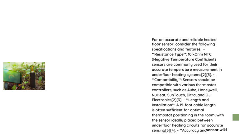 sensor for heated floor