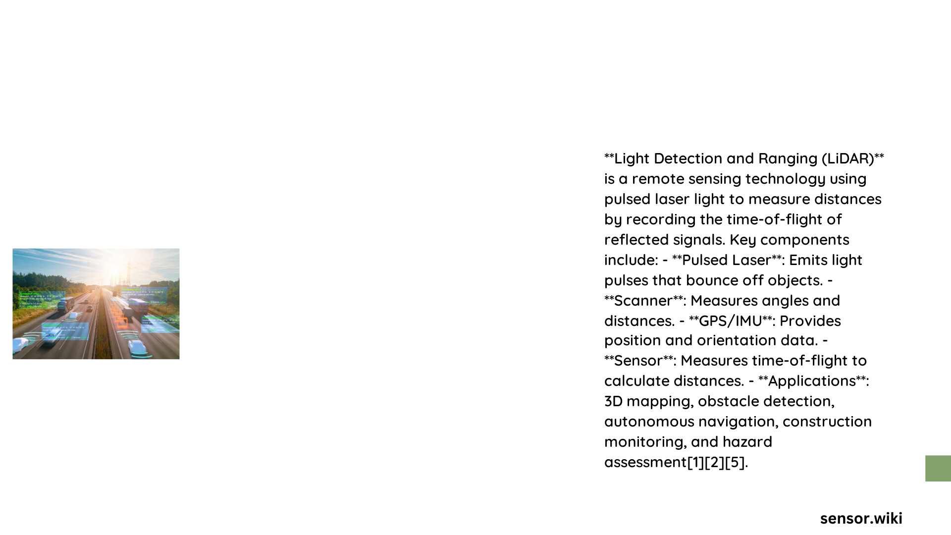 sensor lidar light detection and ranging