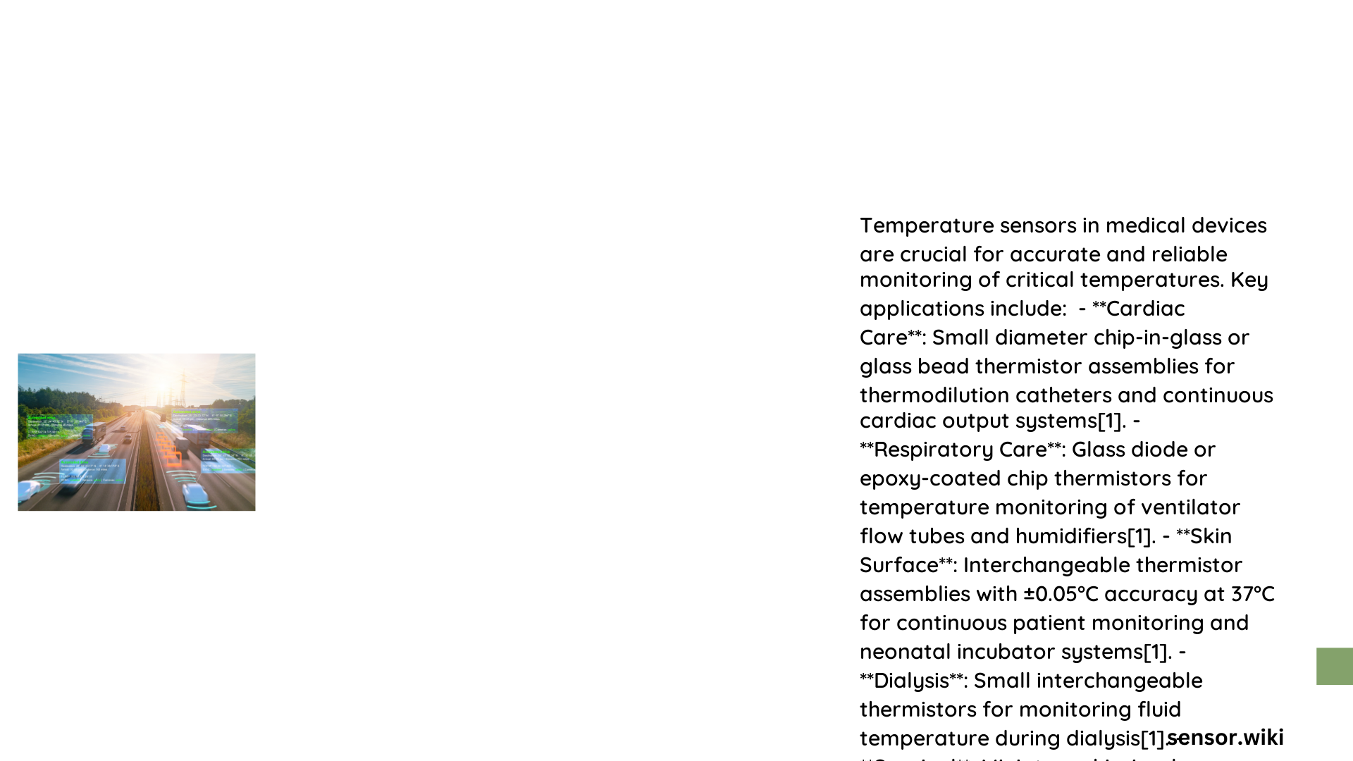 temperature sensor medical device