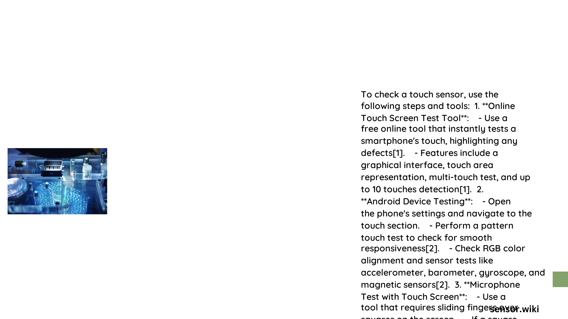 touch sensor check
