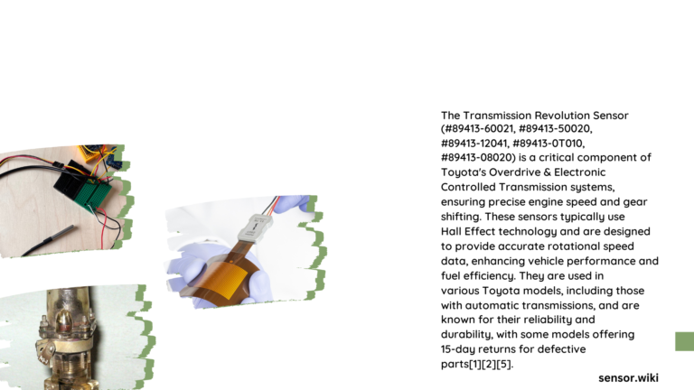 transmission revolution sensor