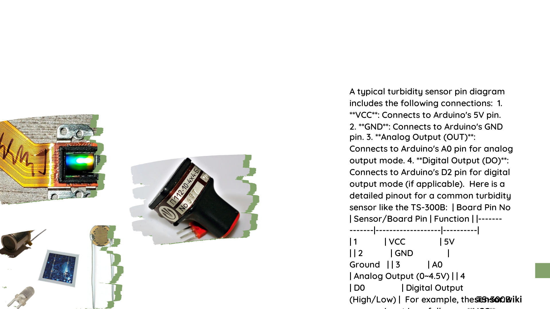 turbidity sensor pin diagram