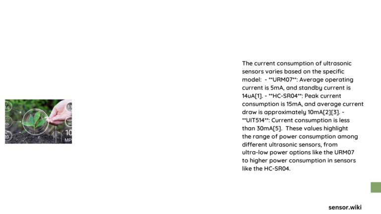 ultrasonic sensor current consumption