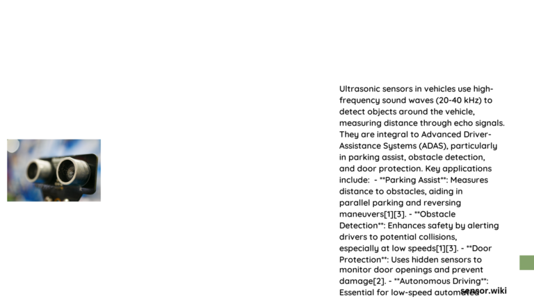 ultrasonic sensor in vehicle